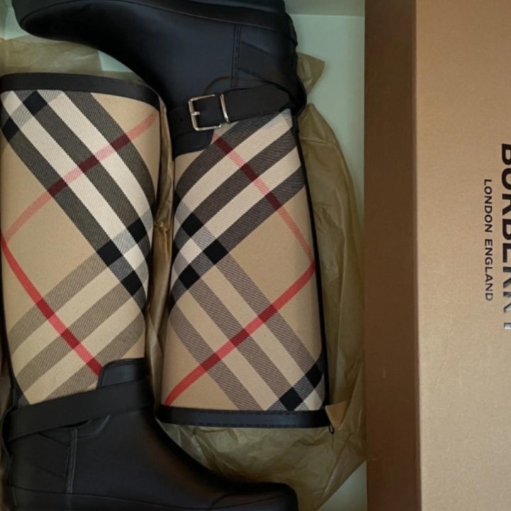 Burberry сапоги rain boot оригинал новые