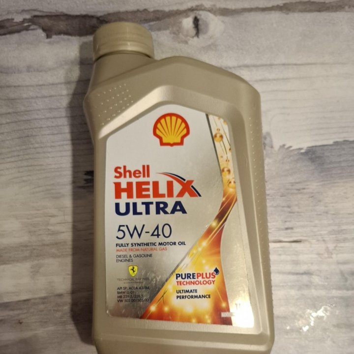 Масло shell helix ultra 5w40 1л