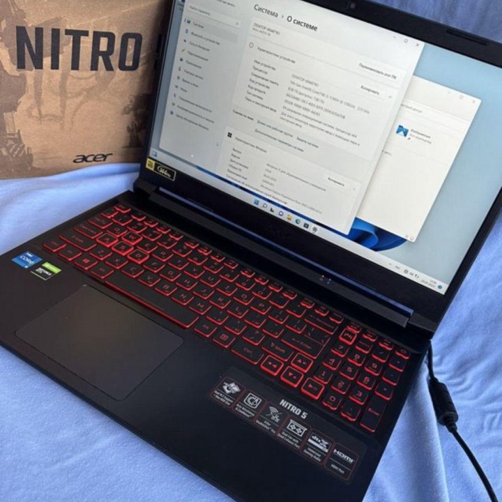 Acer nitro 5 AN515, как новый в коробке i5 11300H