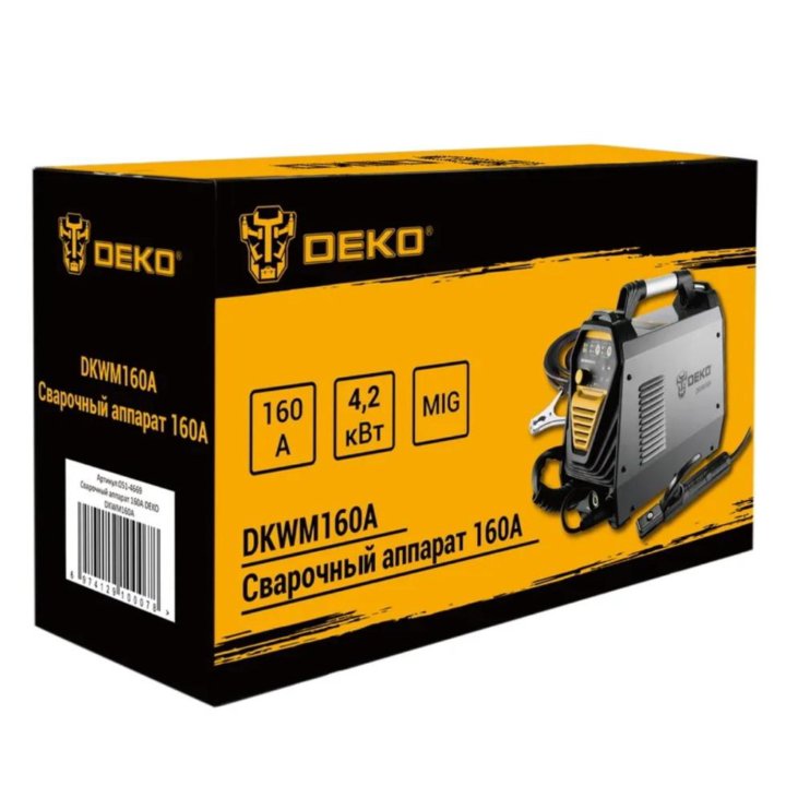 Сварочный полуавтомат Deko Dkwm160s,газ/без,новый