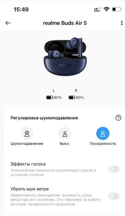 Наушники TWS Realme Buds Air 5 синий