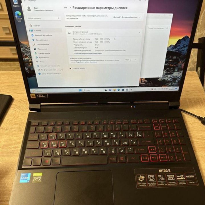 Acer nitro 5 AN515-57, RTX3050Ti, i5 11400H/16/512