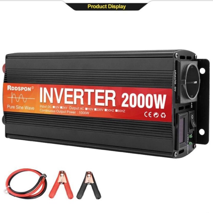 Инвертор напряжения 12V-220V 2000W Чистый синус