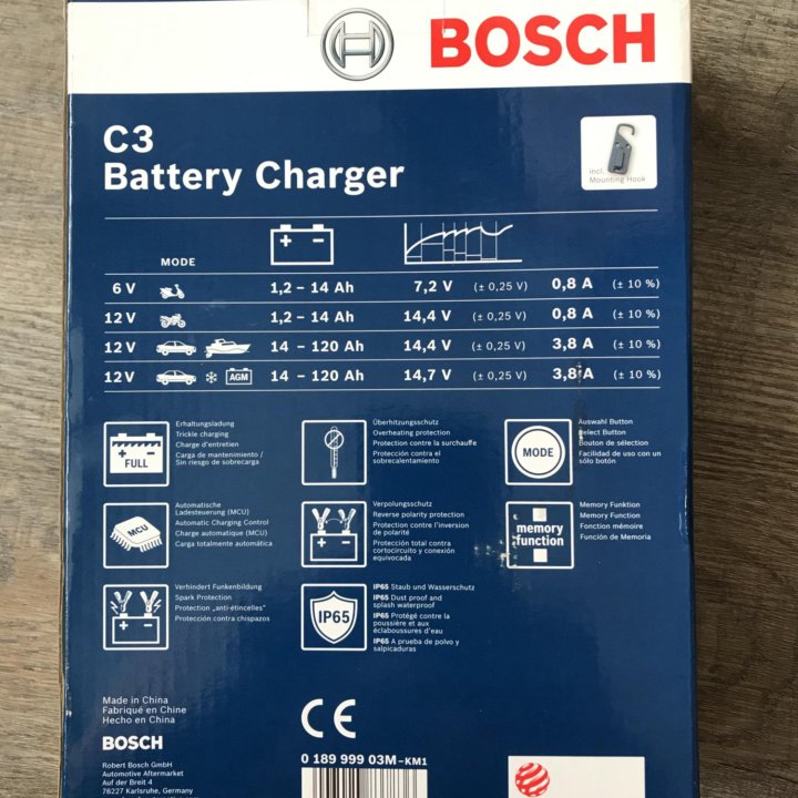 Зарядное устройство Bosch c3