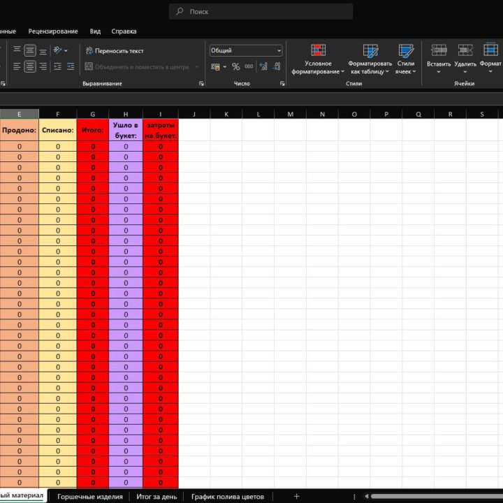 Работа с программой [ExceI] редактирования и Т.д.