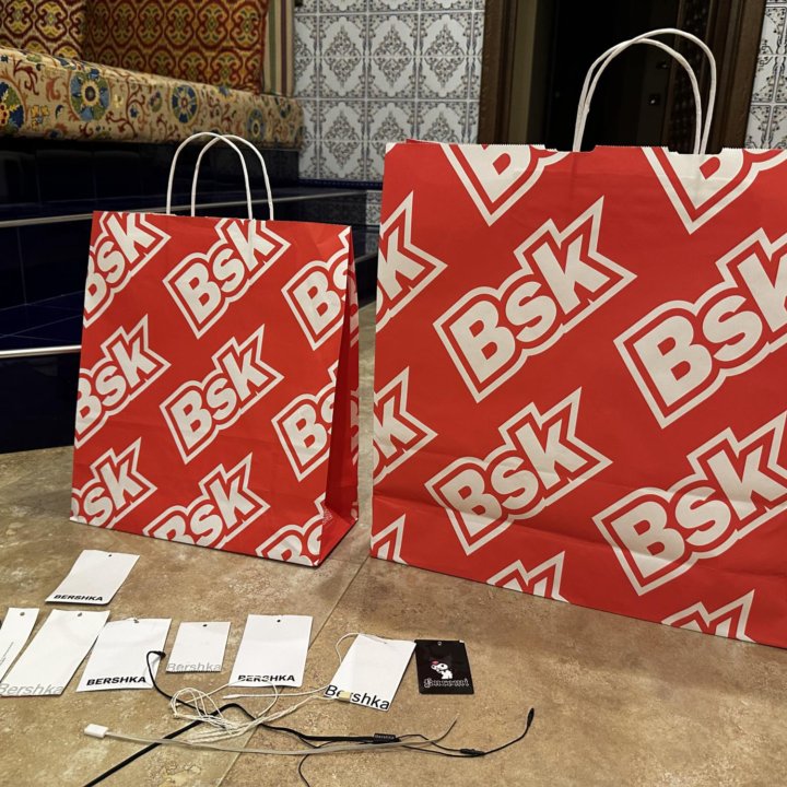 Пакет этикетки бирки Bershka Бершка новые оригинал