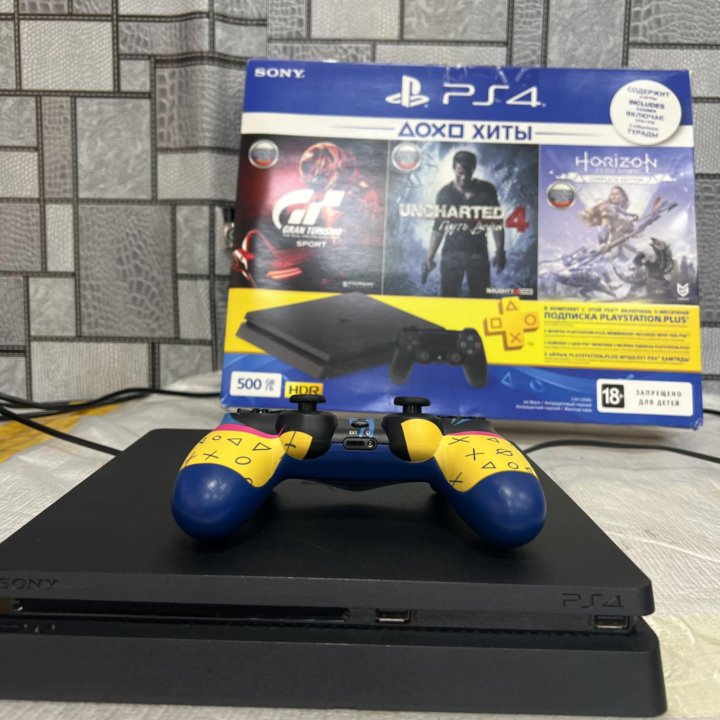 Sony PlayStation 4 slim 500gb + 15 дисков