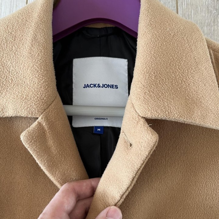 Пальто мужское Jack&Jones бежевое