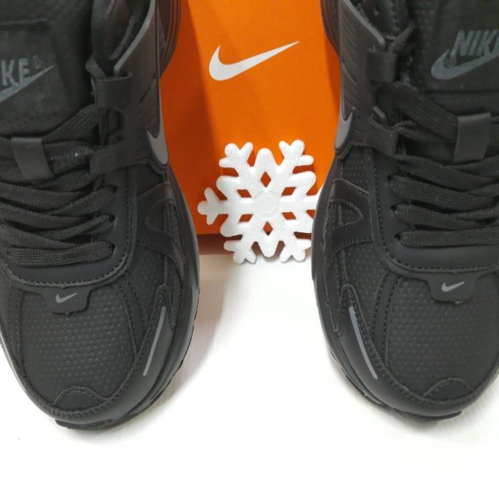 Кроссовки зима❄ Nike артикул 2422 кожа шерсть