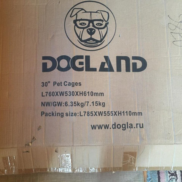 Клетка для собак двухдверная Dogland, новая