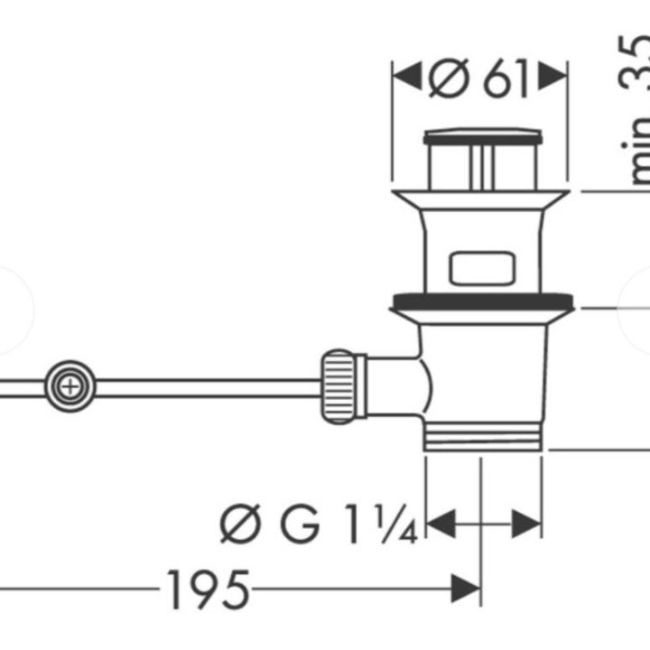 донный клапан Hansgrohe