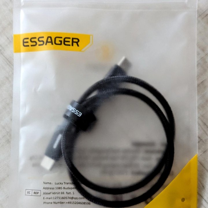 Кабель зарядный Essager PD 100W 5A 0,5m usb-c - us