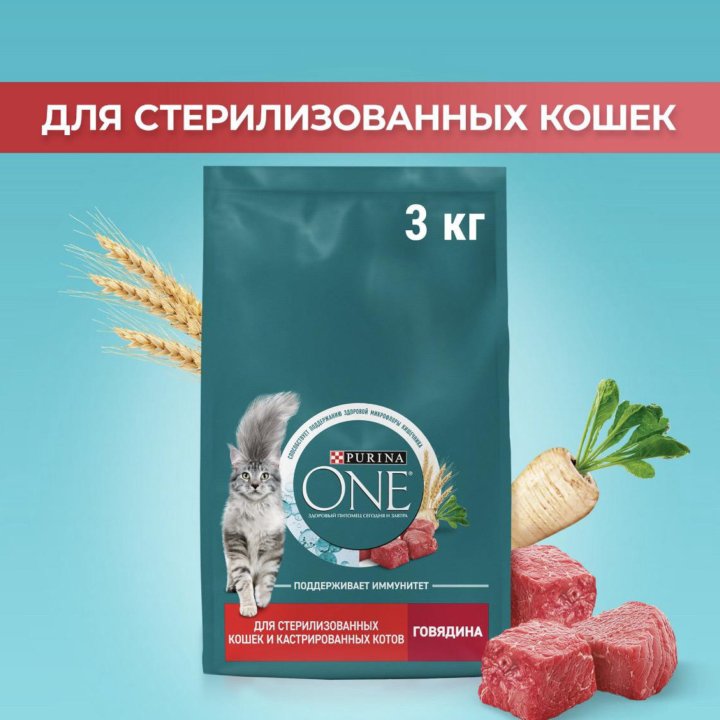 Сухой корм Purina One с говядиной