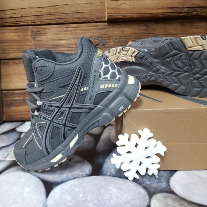 Кроссовки зима ❄ Asics р-ры41-46 артикул 2407 сер