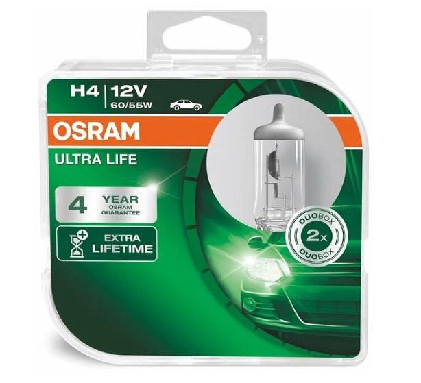 Лампа H4 Osram UItra Life 12В 60/55Вт 64193ULT-HCB 2шт