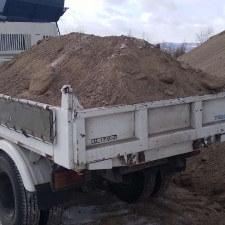 песок щебень отсев гравий ПГС скальник доставка