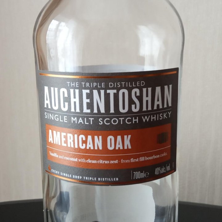 Бутылка виски Auchentoshan American Oak и коробка