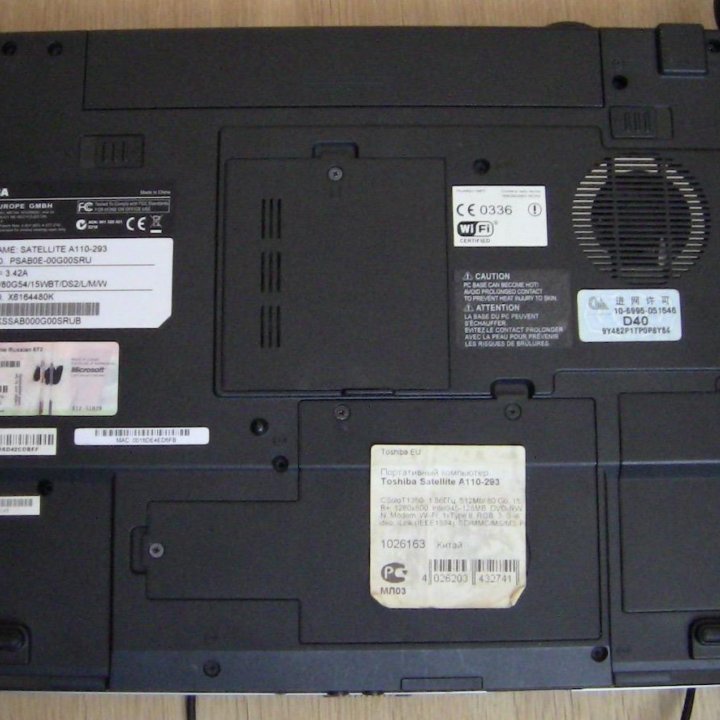 Ноутбук TOSHIBA Satellite A110-293 RU