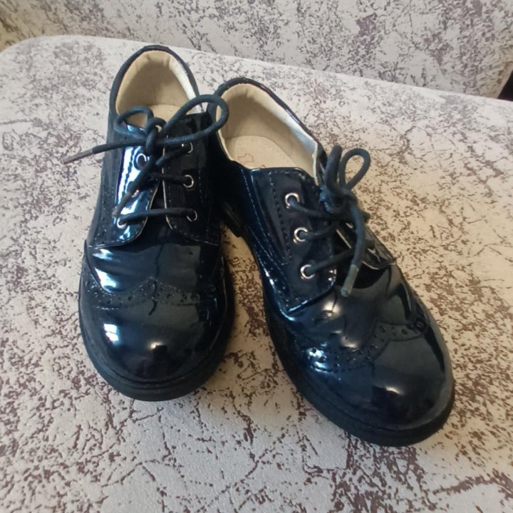 Ботинки оксфорды для девочки лак кожа