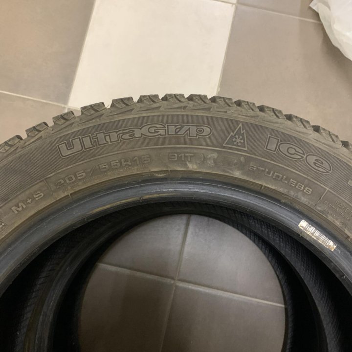 Шины 205 55 16 Goodyear Ultra grip ice+