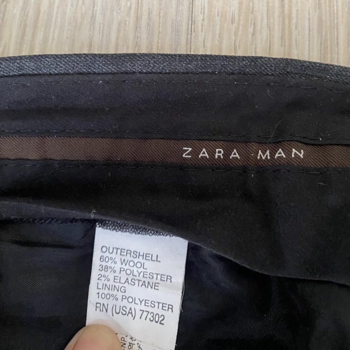 Zara Брюки муж, оригинал , 48-50 р-р, серые