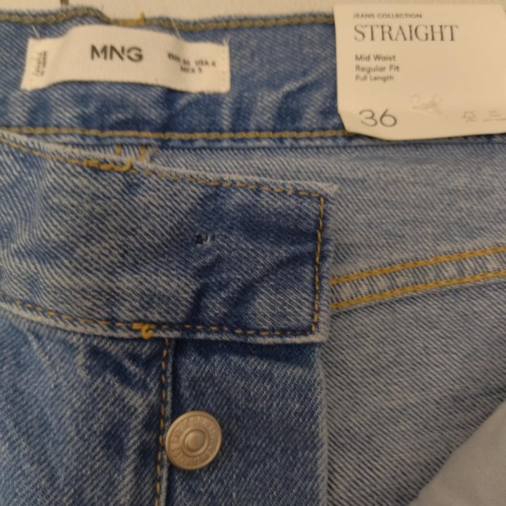 Джинсы новые mango straight 42 s