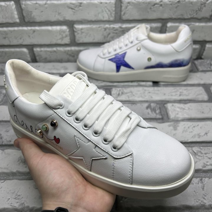 Кеды женские golden goose натуральная кожа 36-40