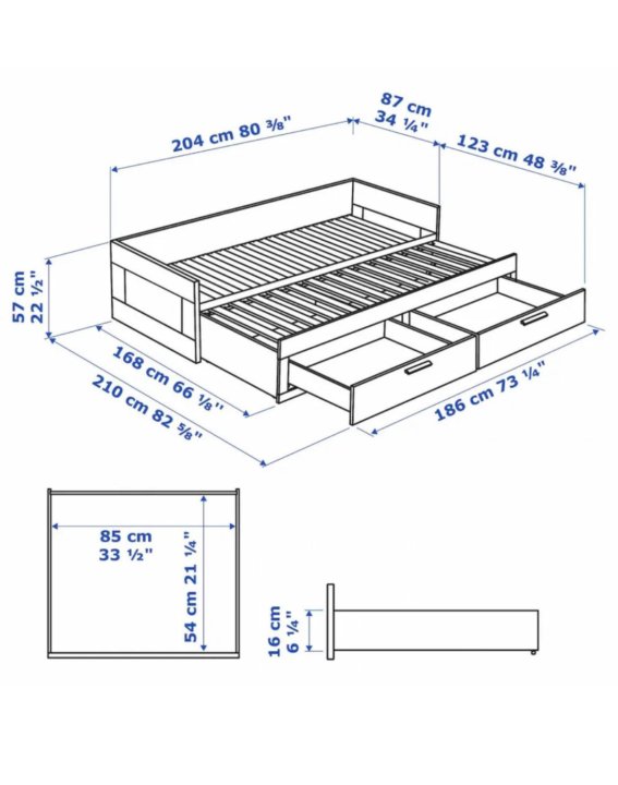 Кровать бримнэс размеры