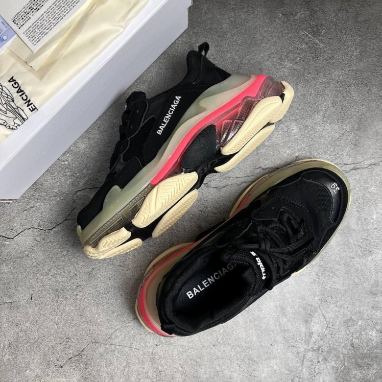 Баленсиага Triple s Clear sole Black