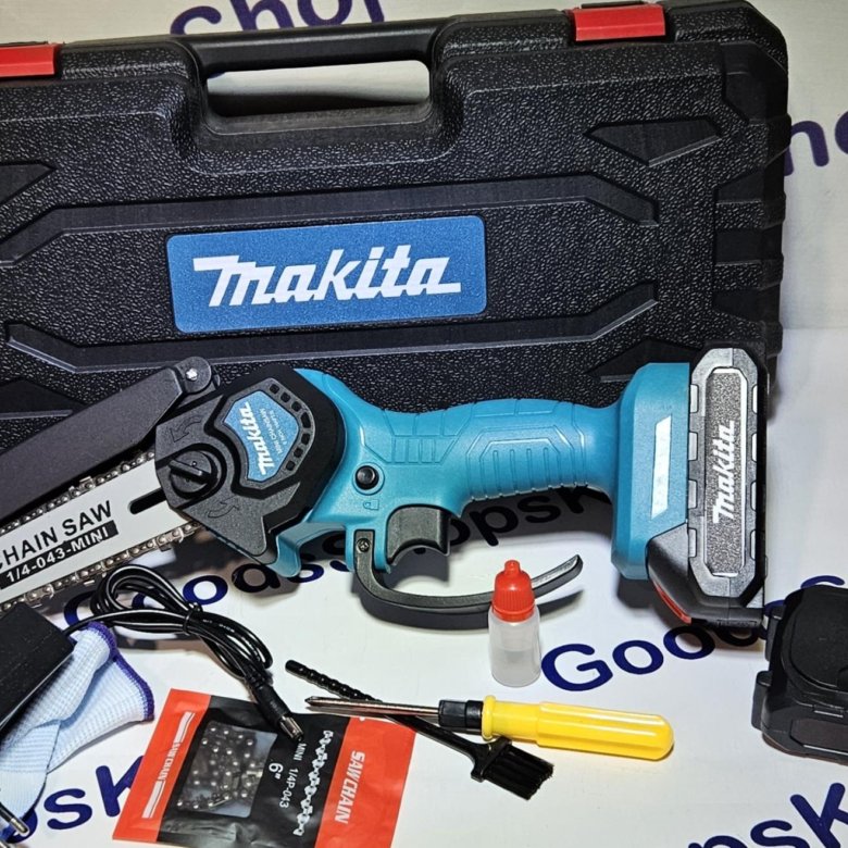 Пила аккумуляторная сучкорез Makita в кейсе 2 цепи – купить в ...