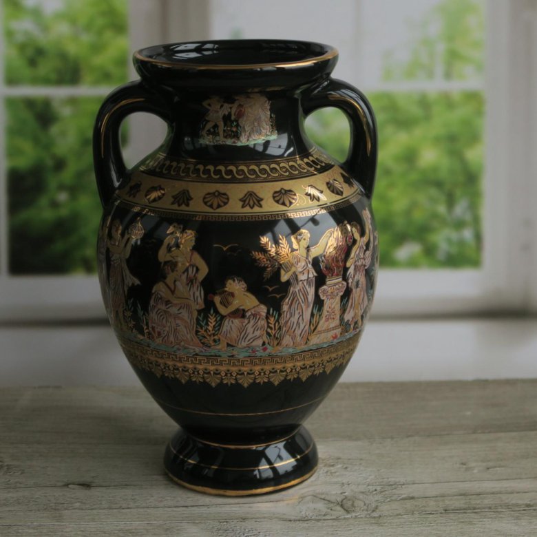 Ваза амфора греческая с позолотой – купить в Москве, цена 1 500 руб ...