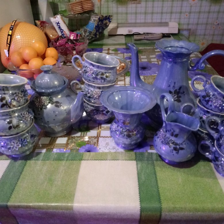 Чайно- кофейный сервиз СССР цвет голубой. – купить в Лодейном Поле ...
