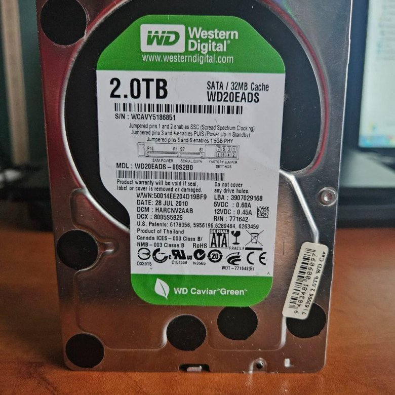 HDD Western Digital 2TB Green – купить в Москве, цена 3 500 руб., дата ...