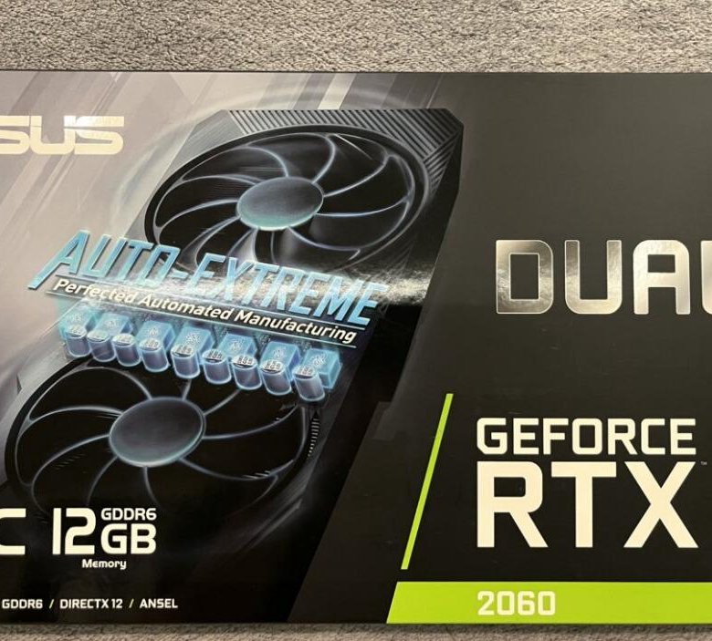 Видеокарта ASUS Dual RTX 2060 EVO OC Edition 12GB – купить в Москве ...